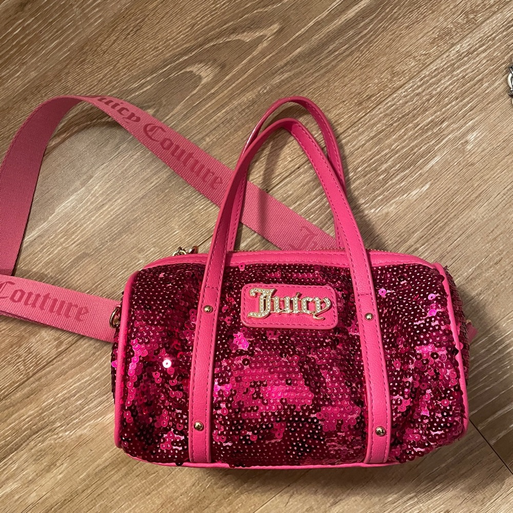 Juicy Couture Pink Sequin Crossbody Bag